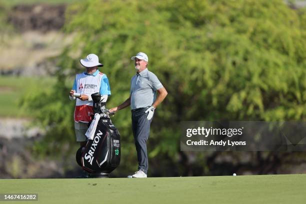 Jerry Kelly on the 11th hole during the first round of the Mitsubishi Electric Championship at Hualalai at Hualalai Golf Club on January 19, 2023 in...