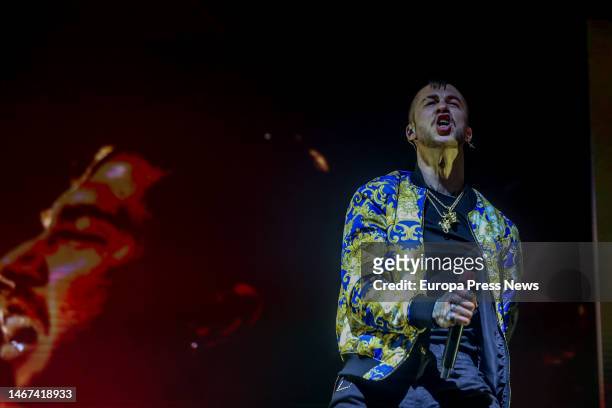 Rappers Natos y Waor during their performance at the Wizink Center, on February 18 in Madrid . The rappers from Madrid already have eight albums, all...