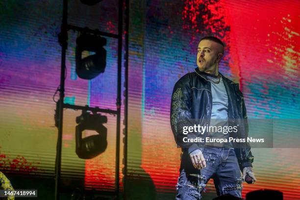 Rappers Natos y Waor during their performance at the Wizink Center, on February 18 in Madrid . The rappers from Madrid already have eight albums, all...