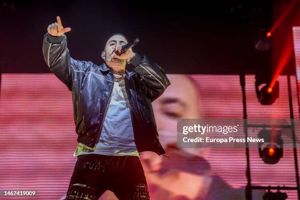 Rappers Natos y Waor during their performance at the Wizink Center, on February 18 in Madrid . The rappers from Madrid already have eight albums, all...