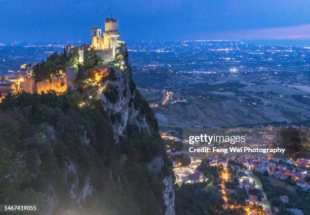 guaita tower (first tower), san marino - republic of san marino stock pictures, royalty-free photos & images