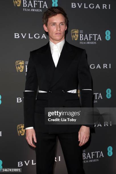 Eddie Redmayne attends the EE BAFTA Film Awards 2023 Nominees Party, supported by Bulgari, at The National Gallery on February 18, 2023 in London,...