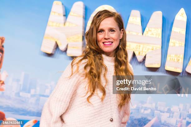 Maria Castro attends the premiere of "Momias" at Kinepolis Cinema on February 18, 2023 in Madrid, Spain.