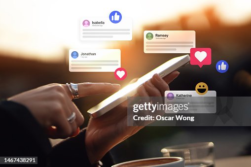 Connecting with social media network via smartphone Connecting with social media network via smartphone