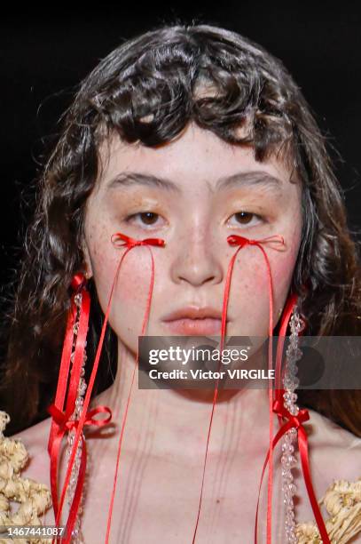 Model walks the runway during the Simone Rocha Ready to Wear Fall/Winter 2023-2024 fashion show as part of the London Fashion Week on February 18,...