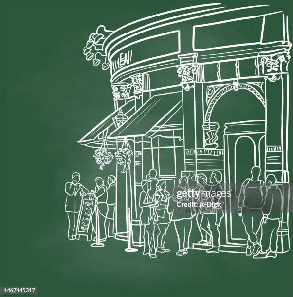 london pub after work chalkboard - outside pub uk stock illustrations
