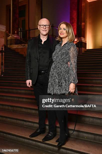 John Caudwell and Modesta Vzesniauskaite attend the BAFTA Film Awards 2023 Nominees Party supported by Bulgari at The National Gallery on February...