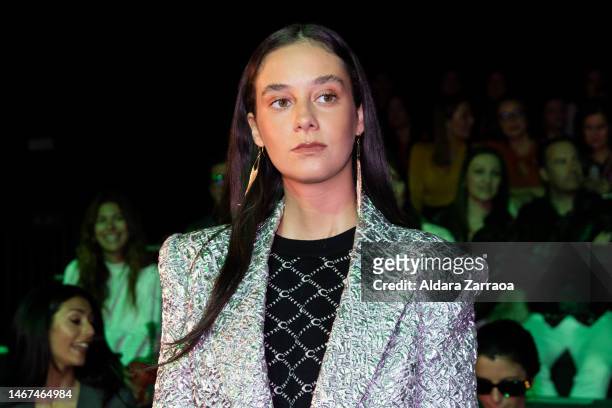 Victoria Federica de Marichalar y Borbon poses at the Claro Couture show during Mercedes Benz Fashion Week Madrid February 2023 edition at IFEMA on...