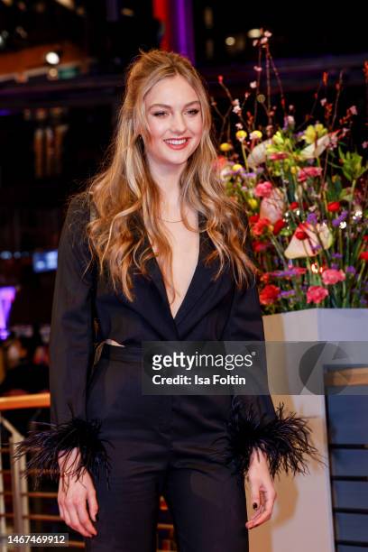 German actress Lilly Krug attends the She Came to Me premiere and Opening Ceremony red carpet during the 73rd Berlinale International Film Festival...