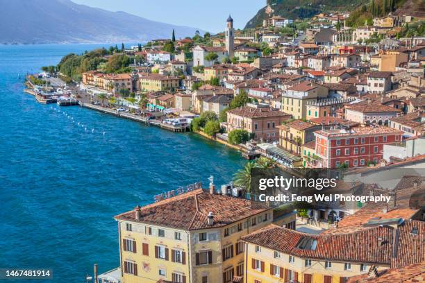 limone sul garda, lake garda, brescia, lombardy, italy - brescia stock pictures, royalty-free photos & images