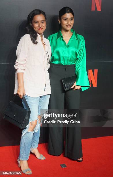 Guest and Konkona Sen Sharma attend the Netflix Networking bash on February 18, 2023 in Mumbai, India