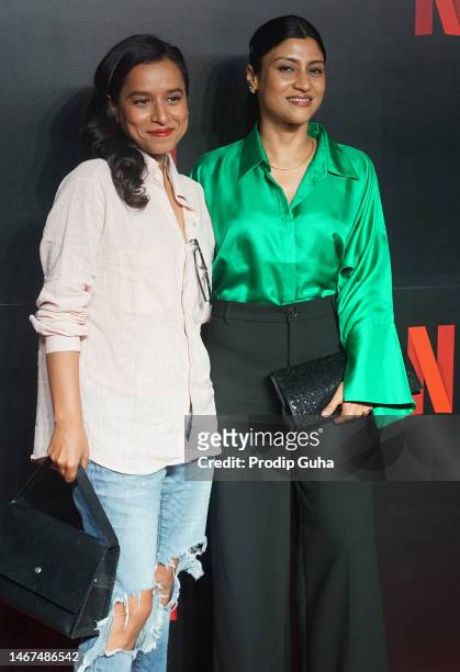 Guest and Konkona Sen Sharma attend the Netflix Networking bash on February 18, 2023 in Mumbai, India