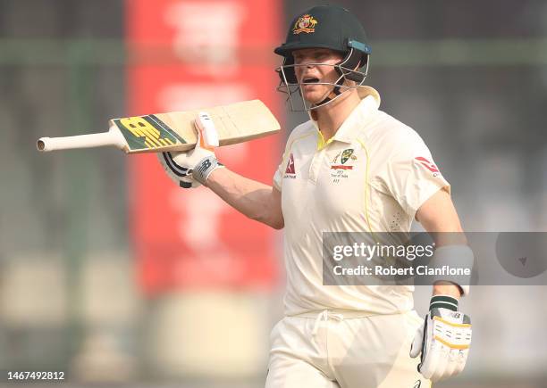 Steve Smith of Australia walks off after he was dismissed by Ravichandran Ashwin of India during day three of the Second Test match in the series...