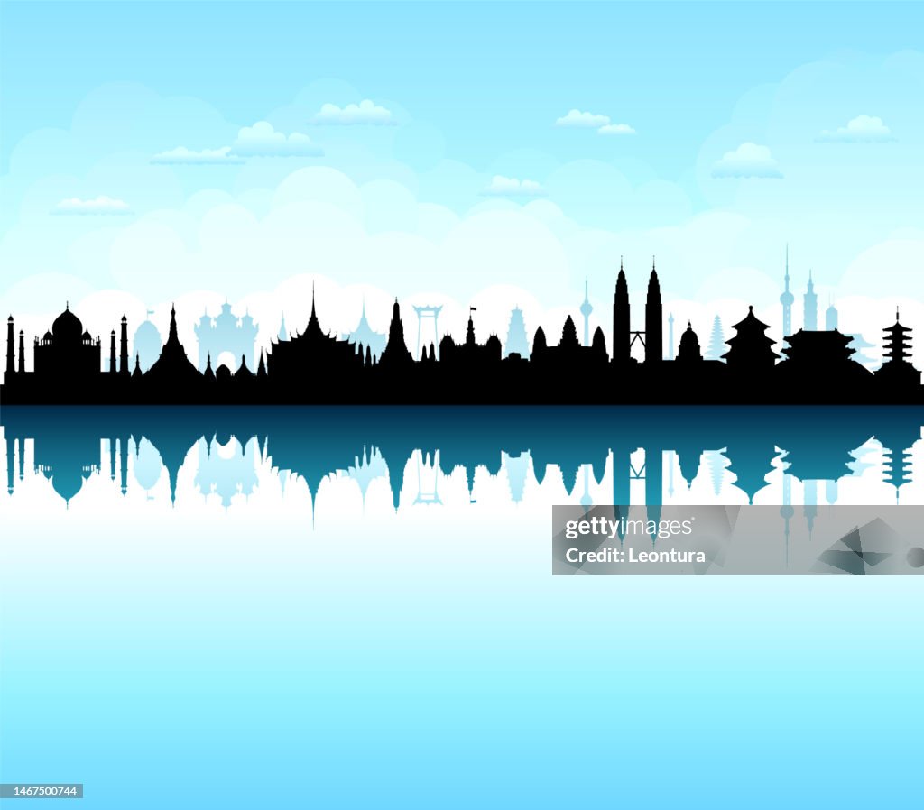 Asian Skyline (All Buildings Are Complete, Moveable and Highly Detailed)