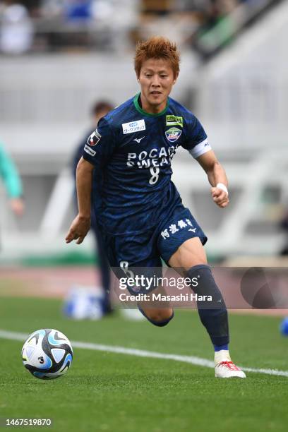 Yoichiro Kakitani of Tokushima Vortis in action during the J.LEAGUE Meiji Yasuda J2 1st Sec. Match between Tokushima Vortis and Oita Trinita at...