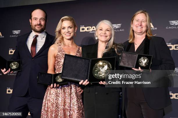 Anna Vogt, Helen Shaver, and Jennifer Wilkinson, winners of the Outstanding Directorial Achievement in Movies for Television and Limited Series award...