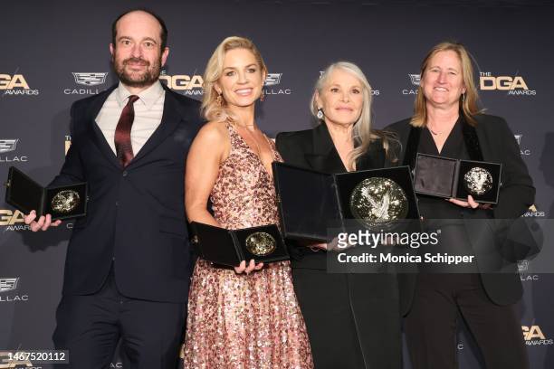 Anna Vogt, Helen Shaver, and Jennifer Wilkinson, winners of the Outstanding Directorial Achievement in Movies for Television and Limited Series award...