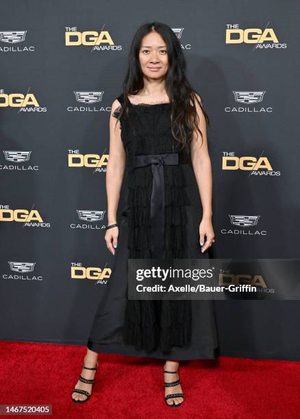 Chloé Zhao attends the 75th Directors Guild of America Awards at The Beverly Hilton on February 18, 2023 in Beverly Hills, California.