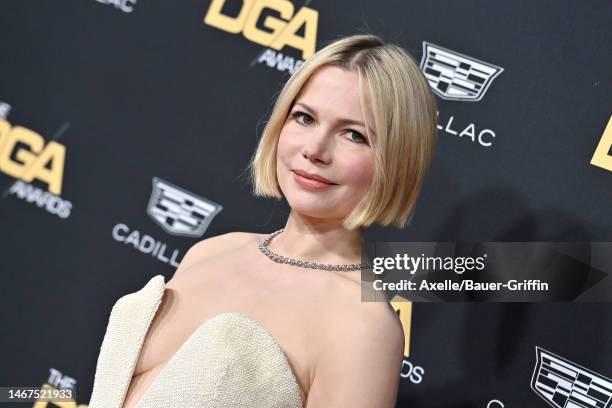 Michelle Williams attends the 75th Directors Guild of America Awards at The Beverly Hilton on February 18, 2023 in Beverly Hills, California.