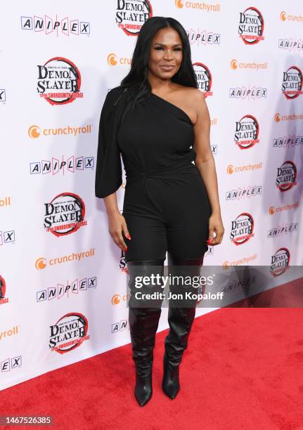 Nia Long attends Los Angeles Premiere Of Crunchyroll's "Demon Slayer: Kimetsu no Yaiba - To the Swordsmith Village" on February 18, 2023 in Los...