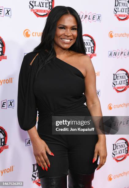 Nia Long attends Los Angeles Premiere Of Crunchyroll's "Demon Slayer: Kimetsu no Yaiba - To the Swordsmith Village" on February 18, 2023 in Los...