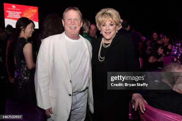 Mark Davis and Carolyn Goodman attend Keep Memory Alive Hosts Star-Studded Lineup At 26th Annual Power Of Love Gala at MGM Grand Garden Arena on...