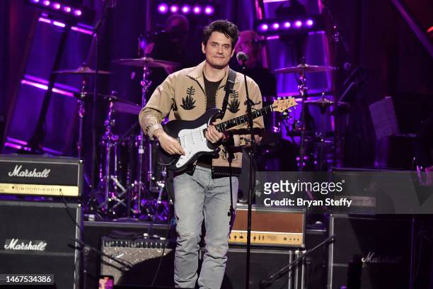 John Mayer performs onstage during Keep Memory Alive Hosts Star-Studded Lineup At 26th Annual Power Of Love Gala at MGM Grand Garden Arena on...