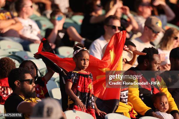 Fans during the 2023 FIFA Women's World Cup Play Off Tournament match between Papua New Guinea and Panama at North Harbour Stadium on February 19,...