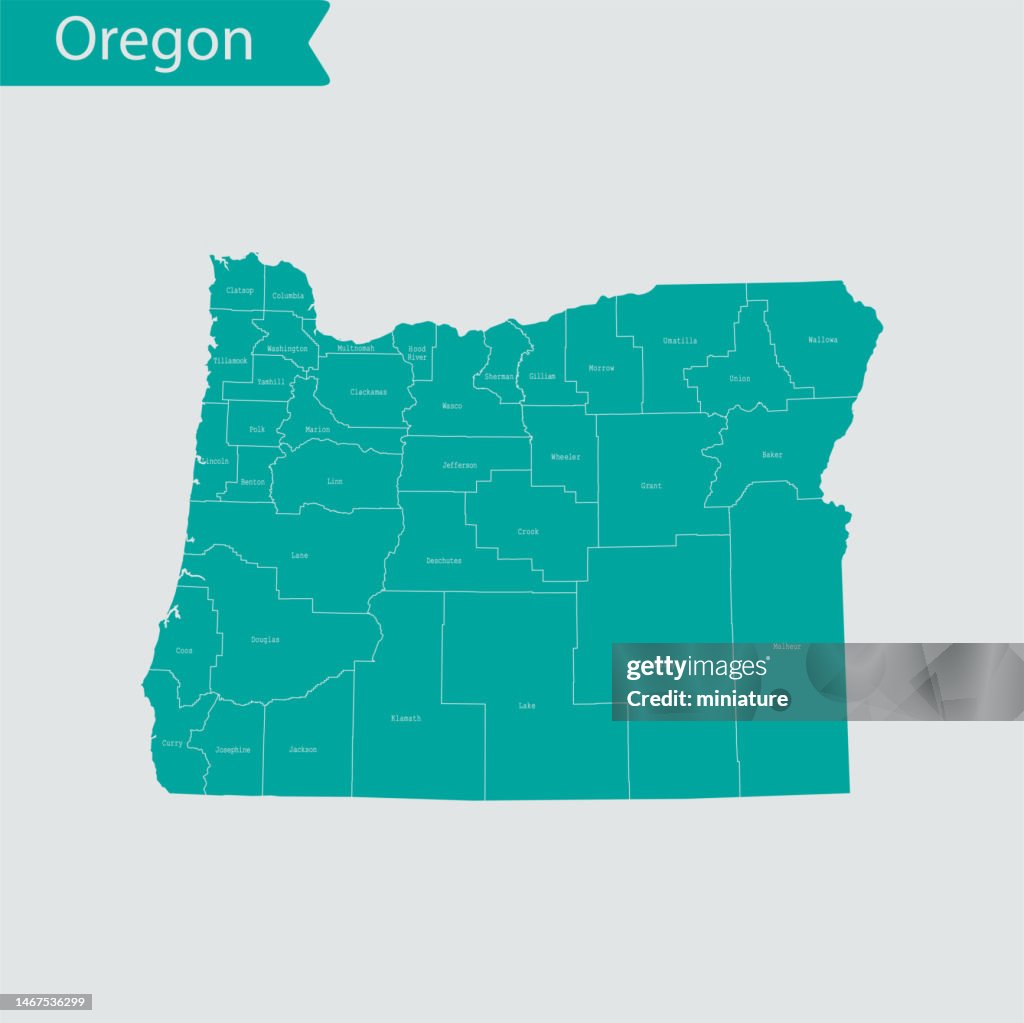 Map Oregon Overhead Oregon Map High-Res Vector Graphic - Getty Images