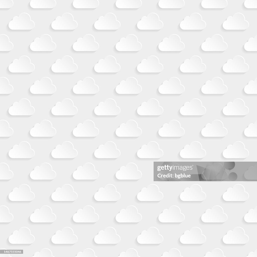 Abstract White Background Cloud Pattern High-Res Vector Graphic - Getty ...
