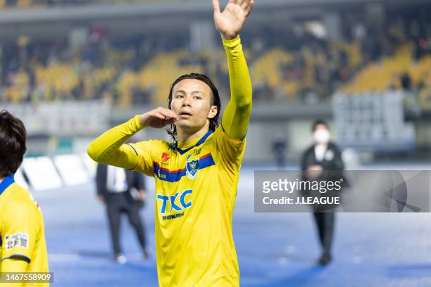Ko MIYAZAKI of Tochigi SC during the J.LEAGUE Meiji Yasuda J2 1st Sec. Match between Tochigi SC and Roasso Kumamoto at kanseki Stadium Tochigi on...