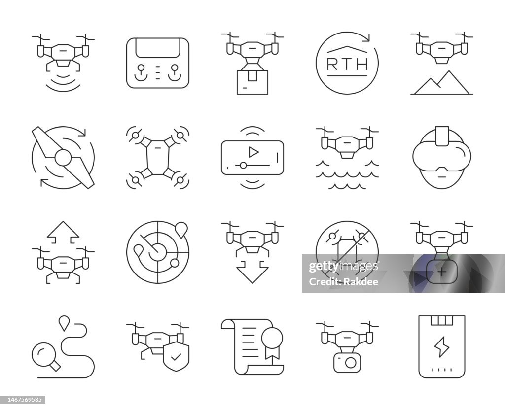 Drone - Thin Line Icons