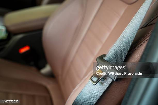 safety belt in a car - fastening stock pictures, royalty-free photos & images