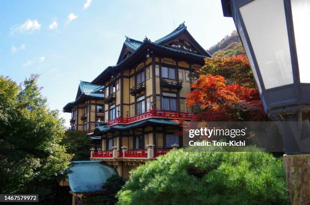 luxus ryokan / japanisches traditionelles hotel - präfektur kanagawa stock-fotos und bilder