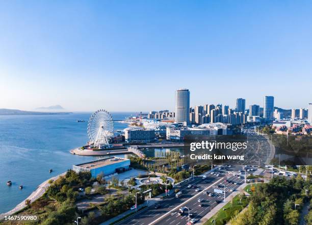 cityscape of west coast of qingdao, china - west county mall stock pictures, royalty-free photos & images