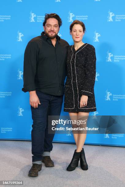 Ronald Zehrfeld and Vicky Krieps attend the "Ingeborg Bachmann - Reise in die Wüste" photocall during the 73rd Berlinale International Film Festival...