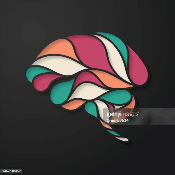 abstrakt menschliche gehirn - brain logo stock-grafiken, -clipart, -cartoons und -symbole