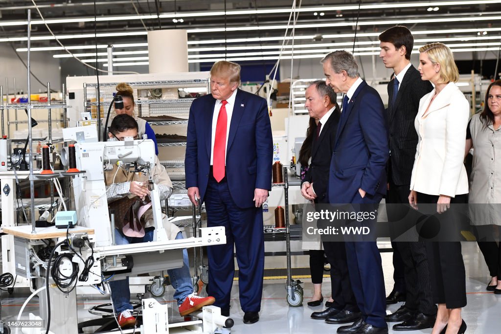 President Donald Trump, Michael Burke, Bernard Arnault and Ivanka