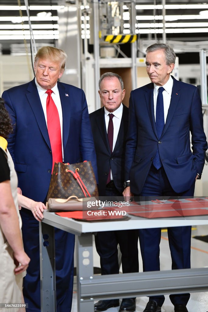 President Donald Trump, Michael Burke and Bernard Arnault News Photo