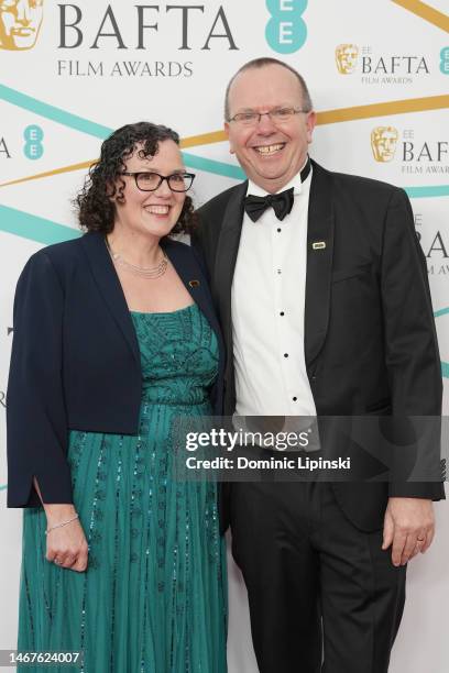 Katie Grand and Col Needham attends the EE BAFTA Film Awards 2023 at The Royal Festival Hall on February 19, 2023 in London, England.