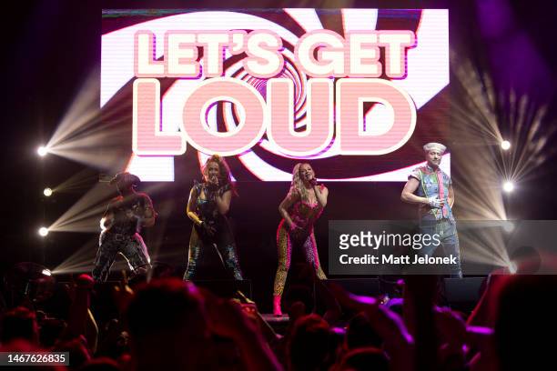 February 19: The Vengaboys perform during their 25th Anniversary Tour at Metro City on February 19, 2023 in Perth, Australia.