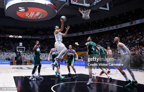 Nigel Williams-Goss in action on February 18, 2023 in Badalona, Spain.