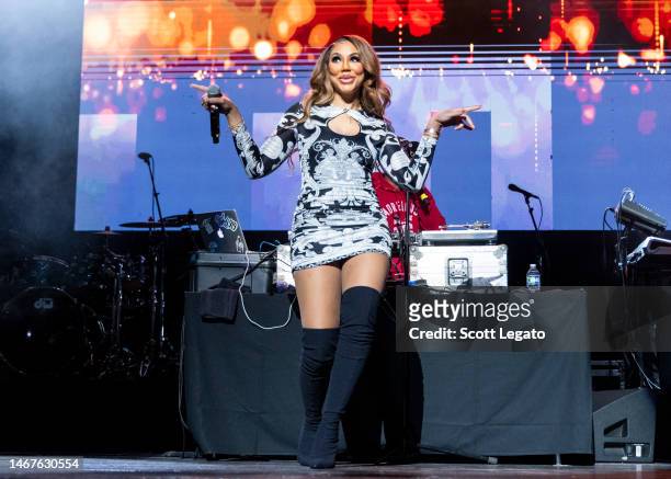 Tamar Braxton performs during the Black Girl Magic Tour at Fox Theatre on February 18, 2023 in Detroit, Michigan.