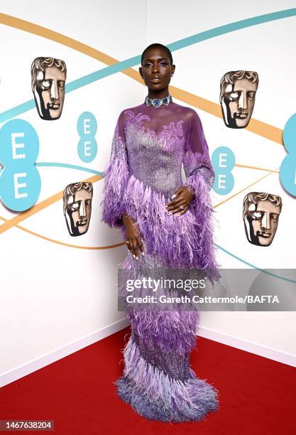 Jodie Turner-Smith attends the EE BAFTA Film Awards 2023 at The Royal Festival Hall on February 19, 2023 in London, England.