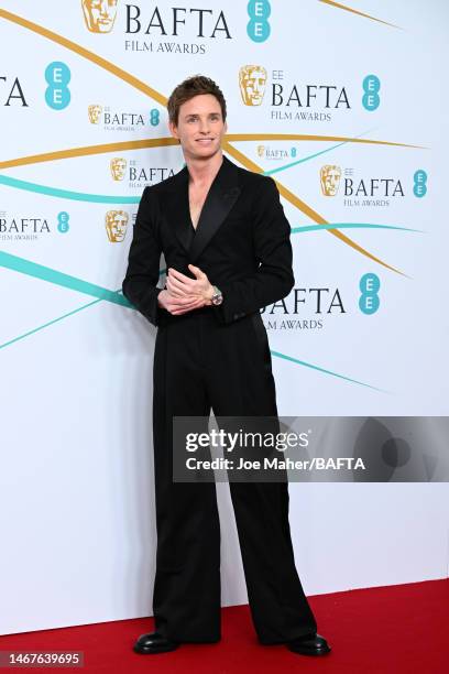 Eddie Redmayne attends the EE BAFTA Film Awards 2023 at The Royal Festival Hall on February 19, 2023 in London, England.