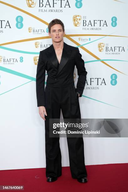 Eddie Redmayne attends the EE BAFTA Film Awards 2023 at The Royal Festival Hall on February 19, 2023 in London, England.