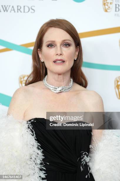 Julianne Moore attends the EE BAFTA Film Awards 2023 at The Royal Festival Hall on February 19, 2023 in London, England.