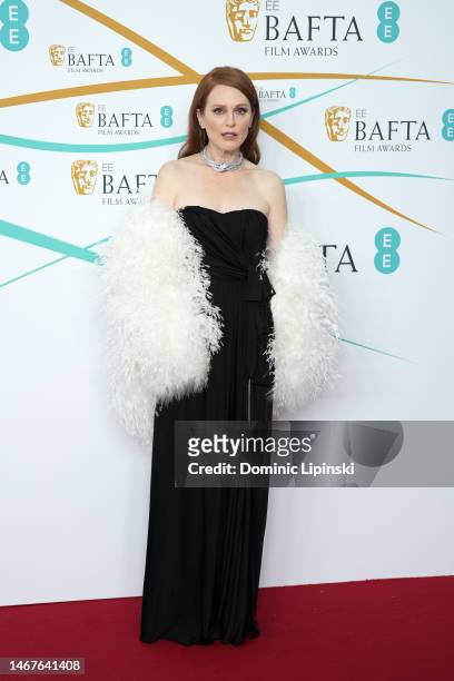 Julianne Moore attends the EE BAFTA Film Awards 2023 at The Royal Festival Hall on February 19, 2023 in London, England.