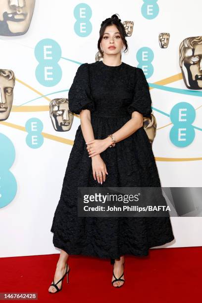 Yusra Mardini attends the EE BAFTA Film Awards 2023 at The Royal Festival Hall on February 19, 2023 in London, England.