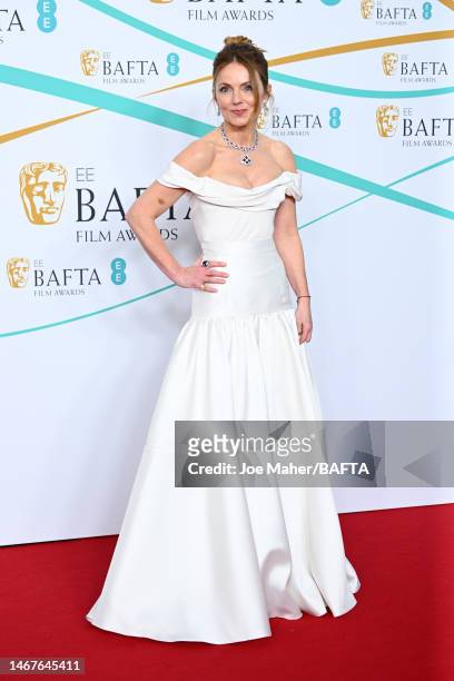Geri Horner attends the EE BAFTA Film Awards 2023 at The Royal Festival Hall on February 19, 2023 in London, England.